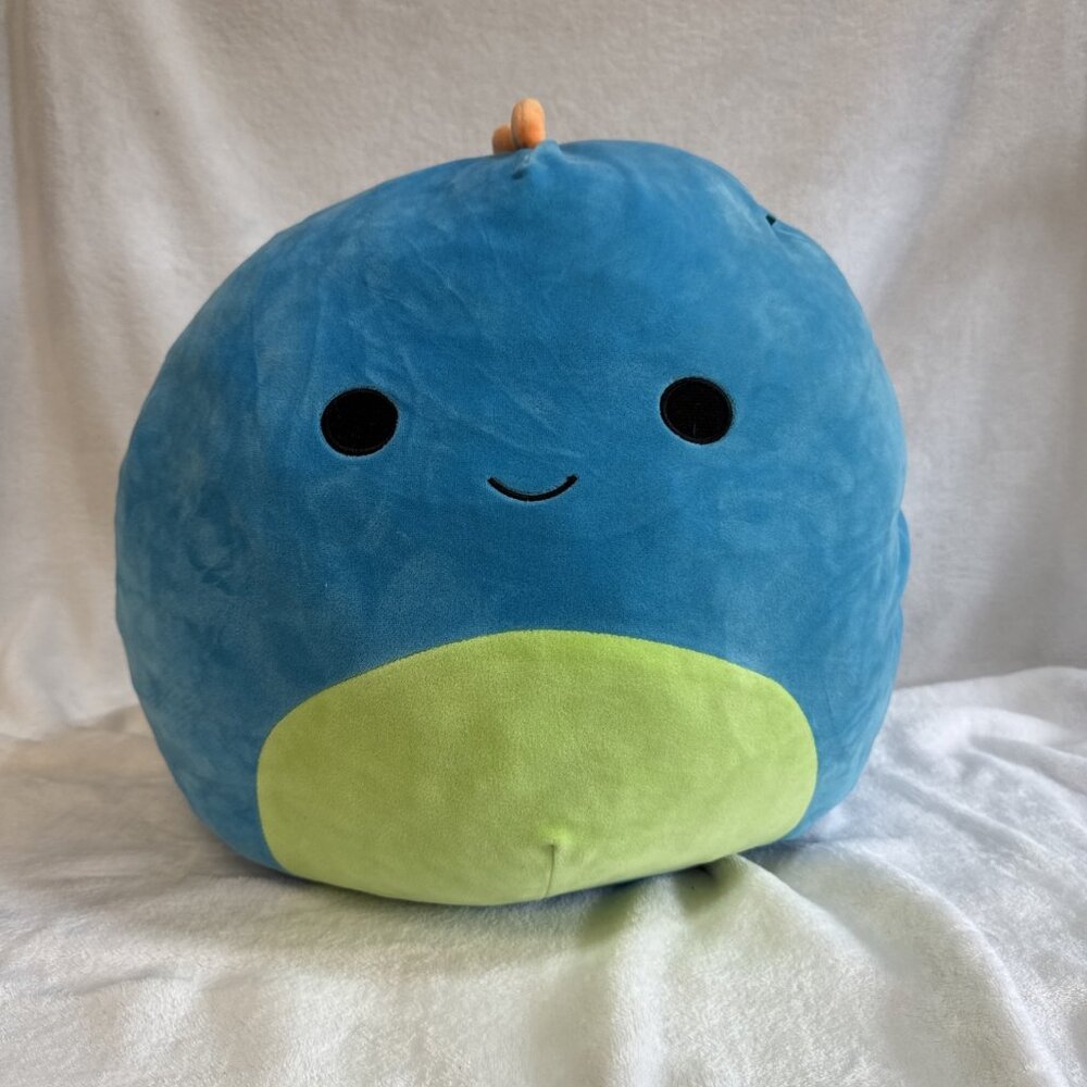 Squishmallows 16 inch Darex The Blue Dinosaur Green Belly‎ Stuffed Animal Plush
